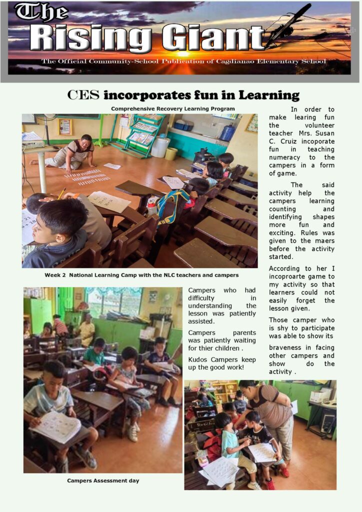 National Learning Camp (nlc) And Other End-of-school Year (eosy) Break 